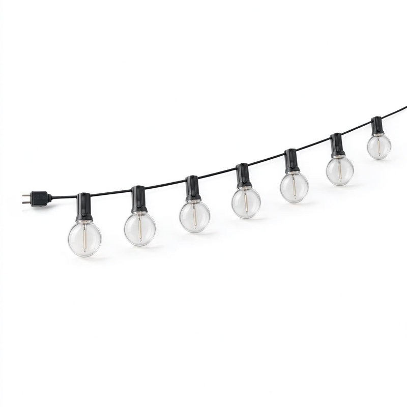 Système de guirlande d'extérieur classique et modulaire classique avec ampoules G40 pour bordures de domaine