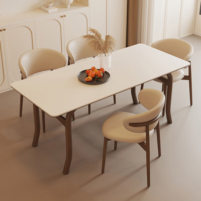 Modern simple rectangular dining table set