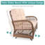 Schwabe Wicker 4 - Person Patio Conversation Set with Cushions