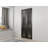 36 in. x 80 in. Full Lite Frosted Glass Black MDF Bi-Fold Door with Hardware Kit and Door Handle-101511999-101511998