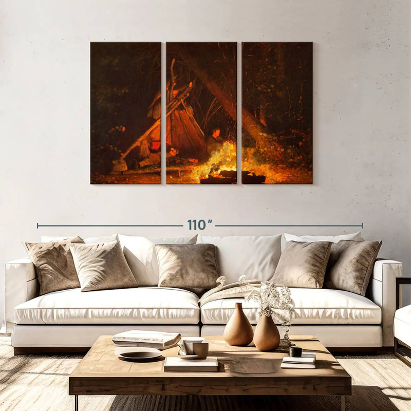 Senne Camp Fire, 48" H x 74" W