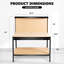 Établi 63 po pour garage, bureau, atelier - capacité de 300 lb avec tiroirs et structure en acier