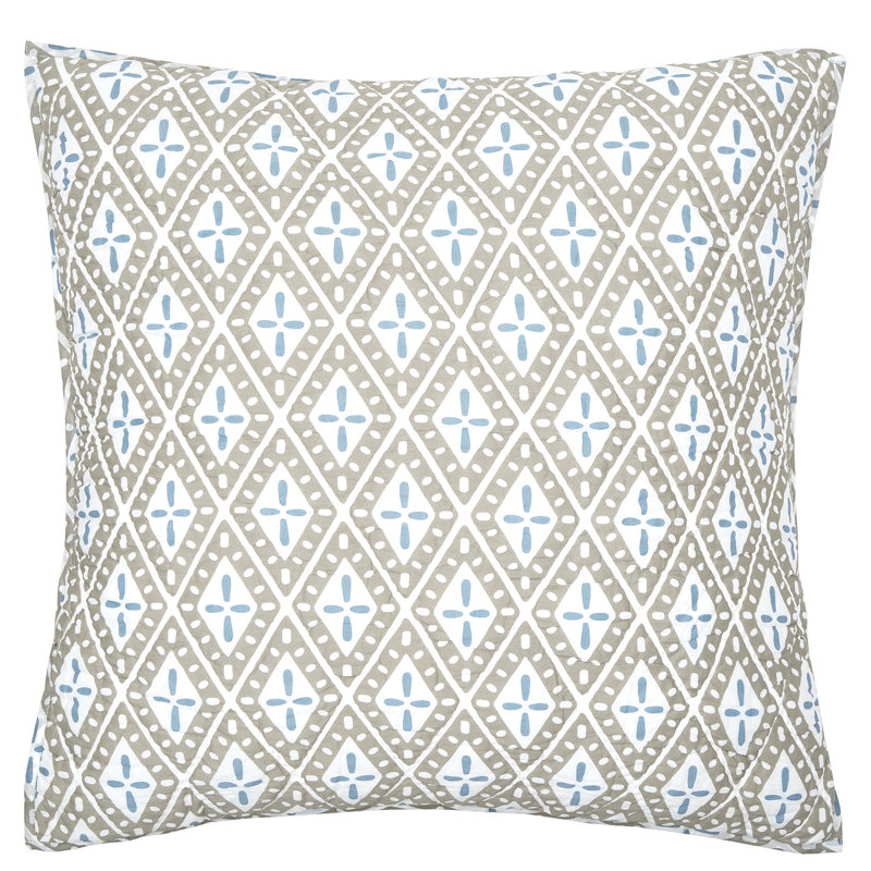 Handcrafted Cotton Euro Sham with Geometric Design