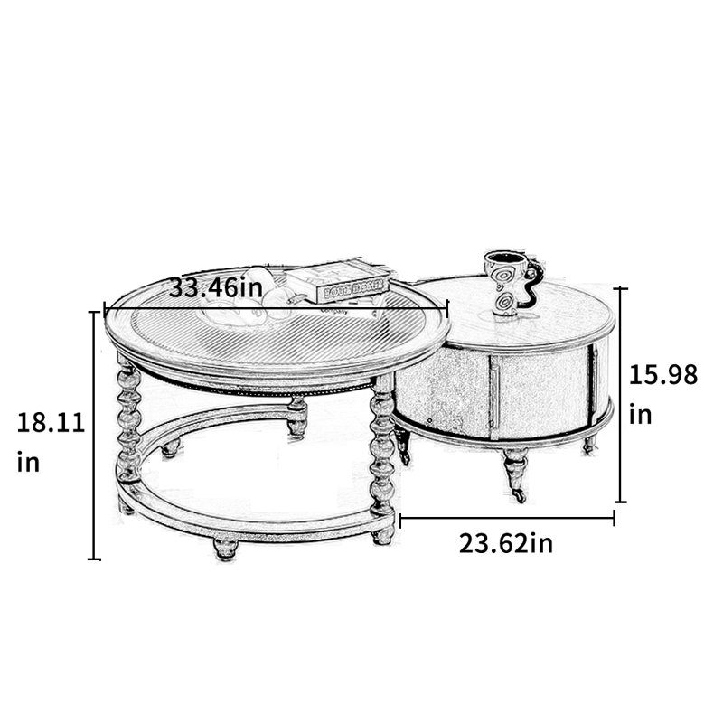 Ensemble de tables basses Retro