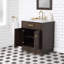 Meuble-lavabo de comptoir en marbre blanc Carrara de 30 po avec miroir Chesnut-2015491270