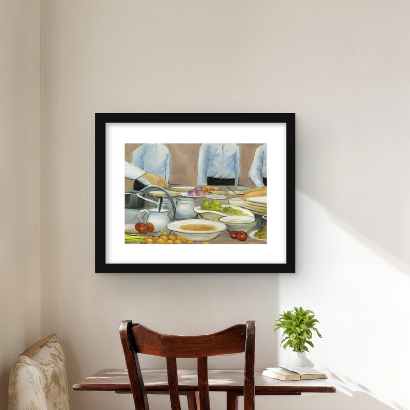 Cook Chefs at Work - Contemporary Kitchen Framed Print Decor