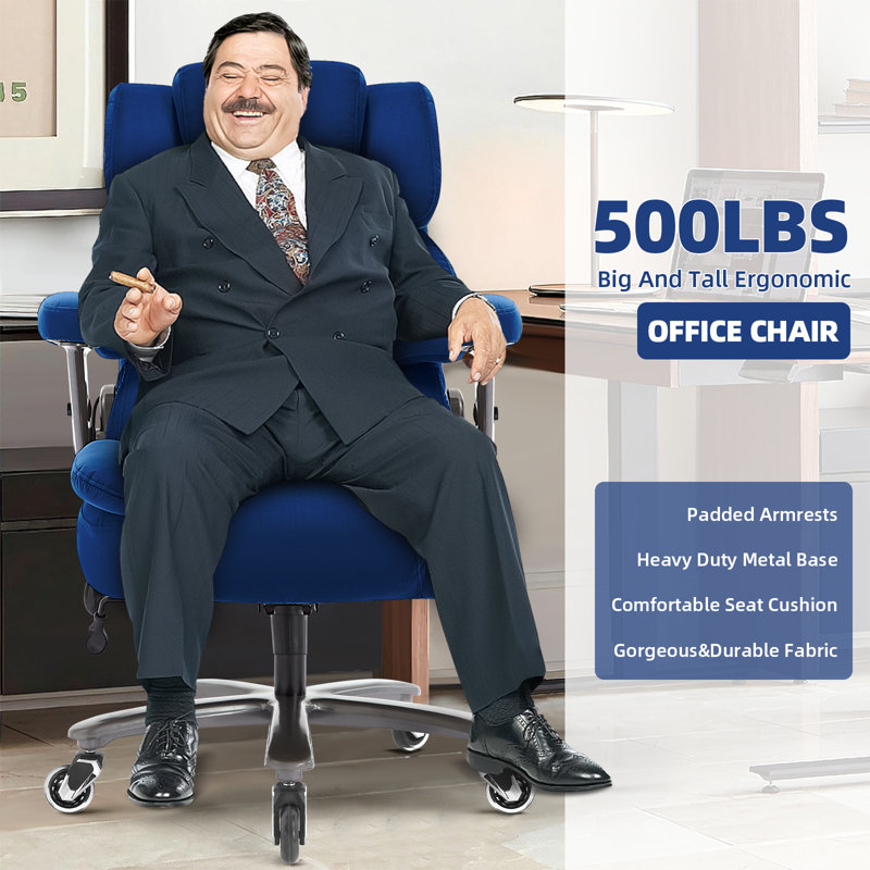 Fauteuil de bureau ergonomique Wayfair Nagib, Bleu