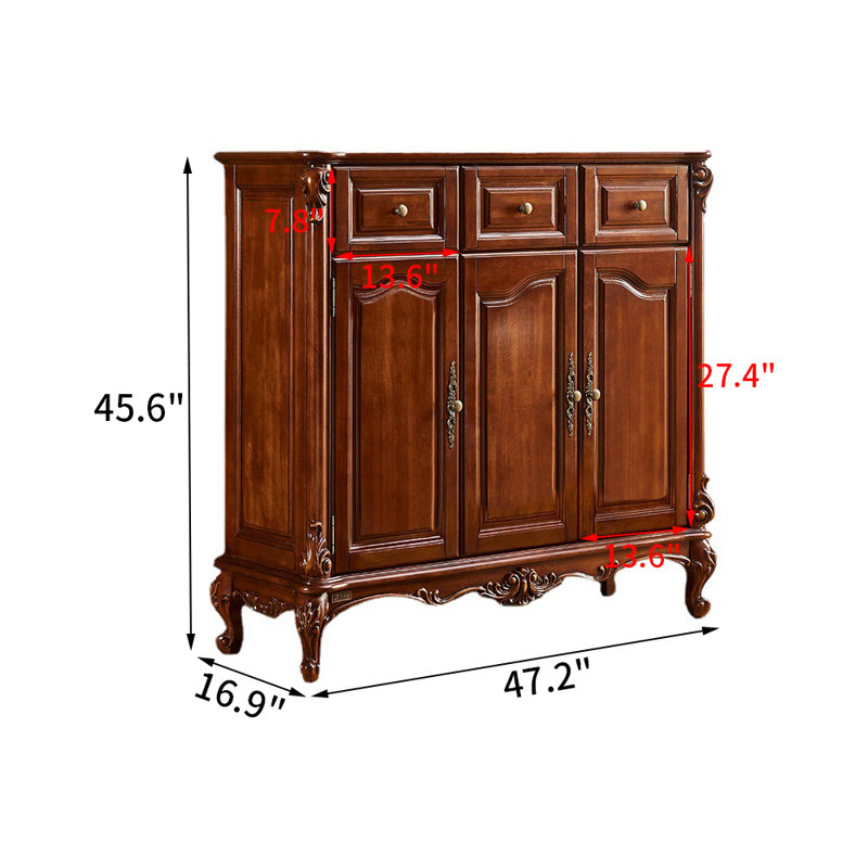 American solid wood large storage shoe cabinet 18 Pair Shoe Storage Cabinet