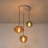  VetroMix  3 - Light Contemporary Vintage Cluster White Pendant Light with Colored Glass Shades