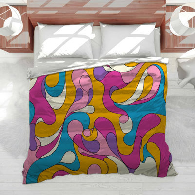 Abstract Swirls Bedding Artistic Comforter Eclectic
