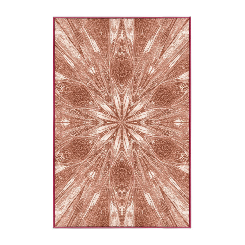 Tapis abstrait moderne et contemporain lavable à la machine Hartsdale, 5 x 8