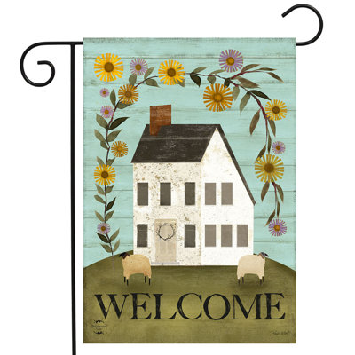 Country Saltbox Garden Flag