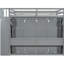 Lit gris avec rangement spacieux et bureau hydraulique - Lit relevable fonctionnel, idéal pour les espaces variés