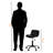 Anjou Adjustable Height Polyester Office Chair, Black 25.29'' H X 18.2'' W X 18.2'' D