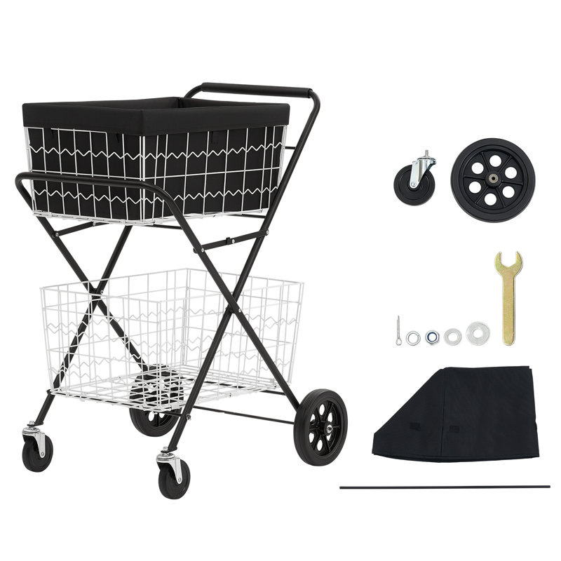 99.06 cm H x 64.01 cm W Utility Cart with Wheels