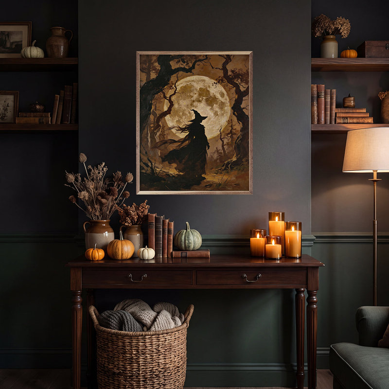 La sorcière et la lune, H 30 po x l 24 po