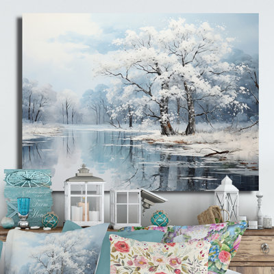 Winter Country Charm Landscape V - Landscapes Metal Wall Art Living Room