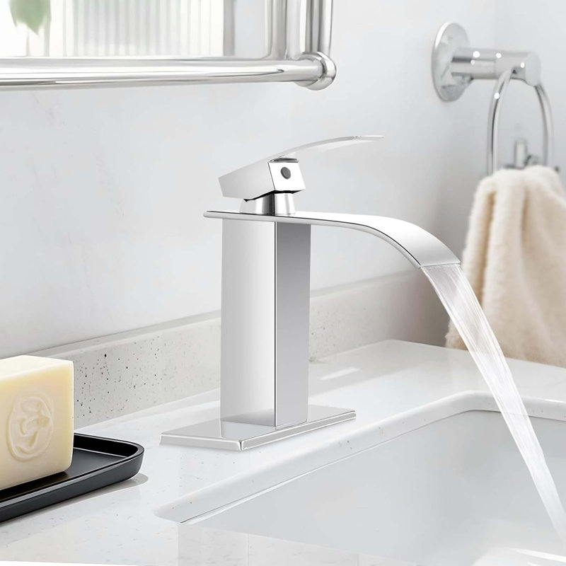 Classic Single Handle Bathroom Faucet Lavatory Faucet Stainless Steel Single Hole, Chrome