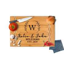 Her Kitchen 14x18 Personalized Bamboo Cutting Board