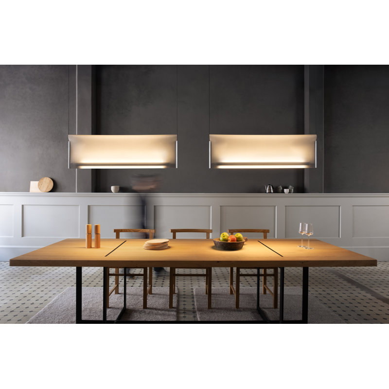 Nebra Pendant, Inox, 11.8" H x 63" W x 1.2" D