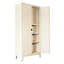 Armoire de rangement en métal 71 pouces avec 2 portes et tablettes réglables pour le salon