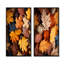 Ensemble de salon art mural jaune et orange feuilles d'automne Mapple I - 2 feuilles-453469766-453470139