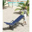 Méridiennes de patio réglables, chaise de piscine moderne mobile HDPE