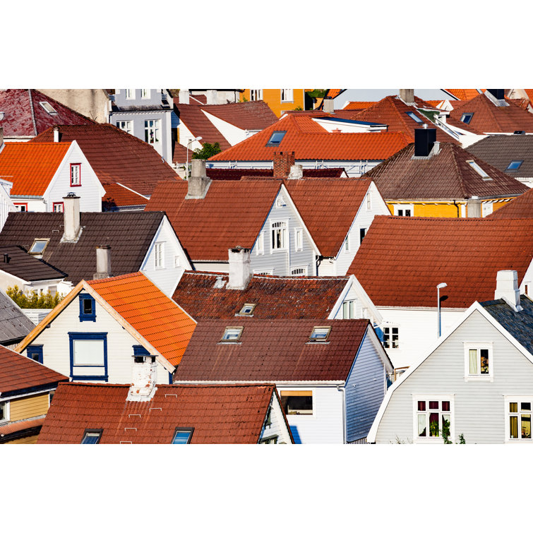 Arnolec Norwegian Houses by Nightman1965 - Wrapped Canvas Print