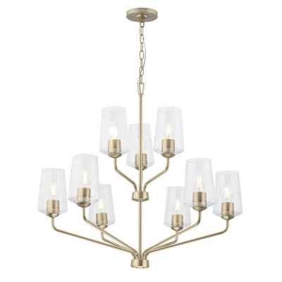 Celino Nine-Light Chandelier with Clear Glass