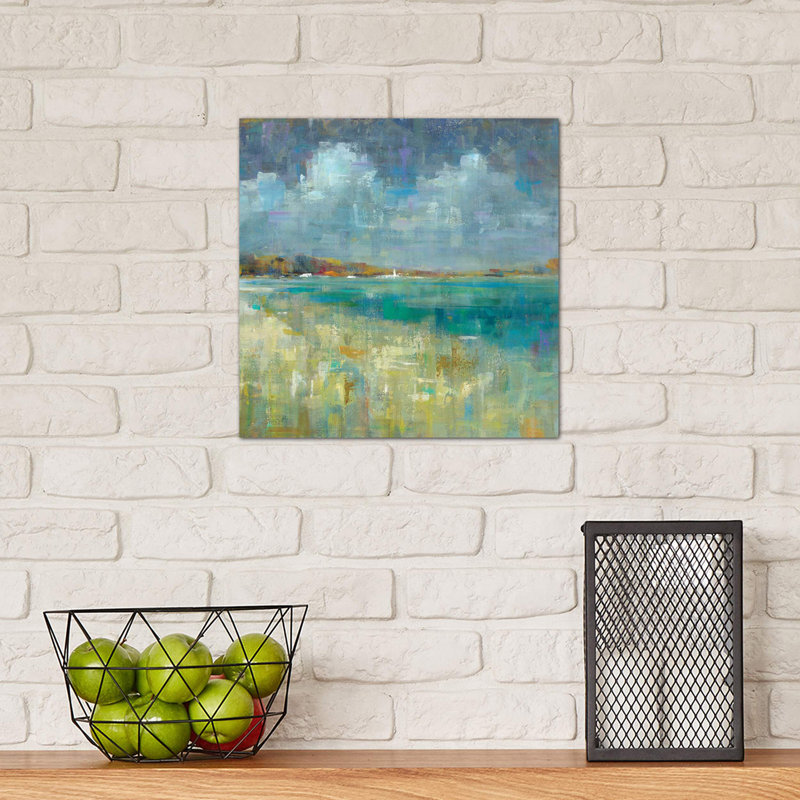 Sky And Sea by Danhui Nai - Wrapped Canvas Painting, 30.48 cm H x 30.48 cm W