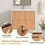 Meuble-lavabo mural 24 po avec lavabo, meuble-lavabo mural moderne minimaliste avec lavabo intégré