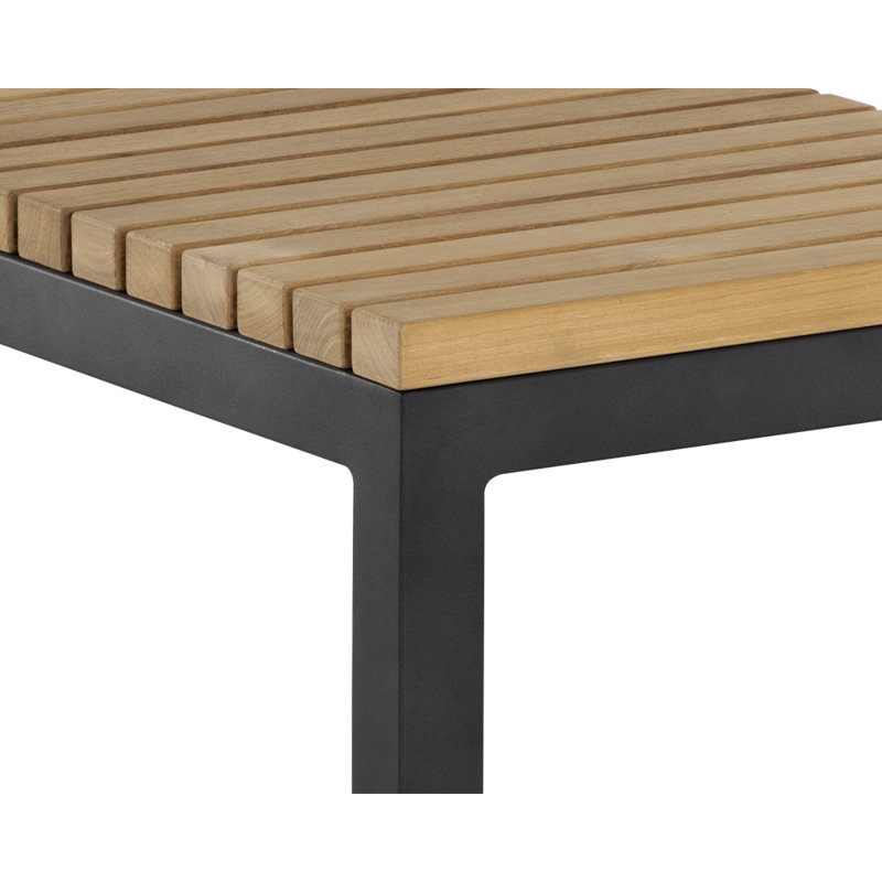 Hellene Square Teak Solid Wood Outdoor Side Table , 21 " W 16 " D