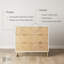 Commode 3 tiroirs pour chambre à coucher avec pieds en métal Yelton-111097611