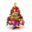 Mini sapin de Noël de table avec lumières DEL, 45 cm, petit sapin artificiel à monter soi-même, avec support et étoile au sommet, décoration de Noël intérieure