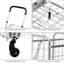 Folding Shopping Cart Portable Utility Cart Double Basket Grocery Utility Cart