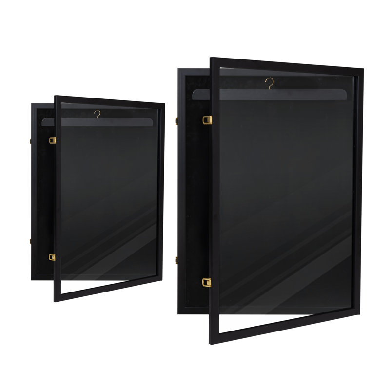 Jersey Display Frame Case Wall Mounted Memorabilia Display Shadow Box Frame, 2 pack