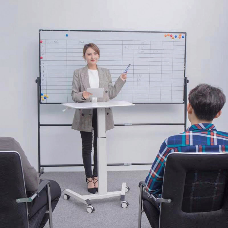 Bureau compact et compact, debout et réglable