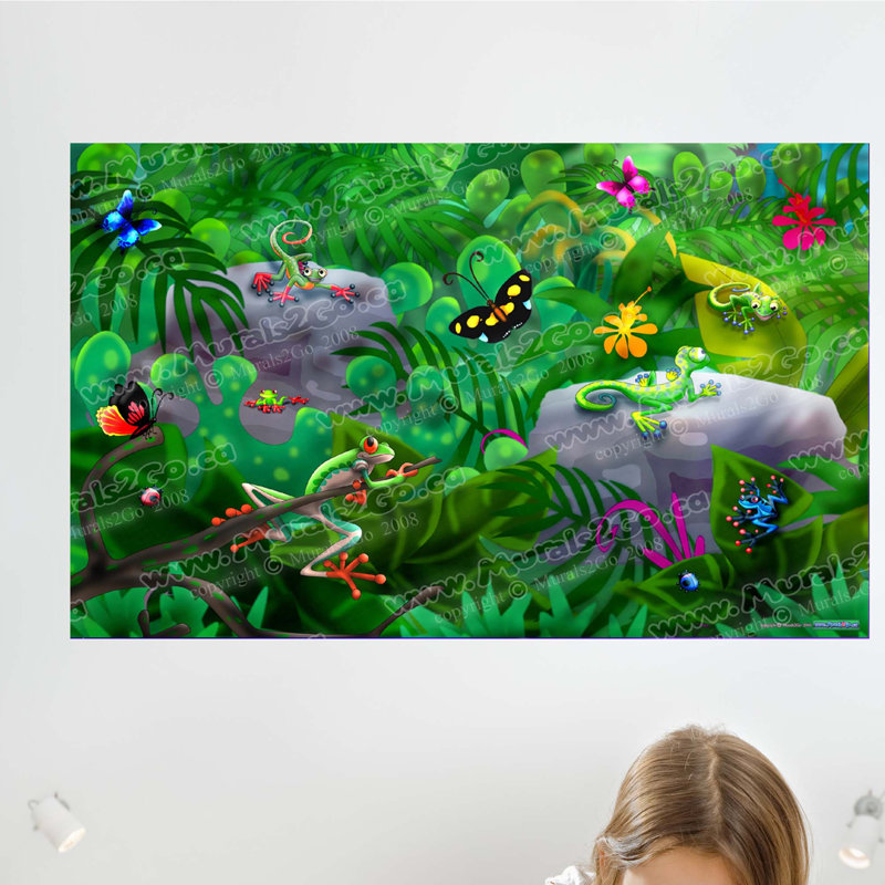Adhésif décoratif «Jungle Critters», H 44,5 po x l 72 po