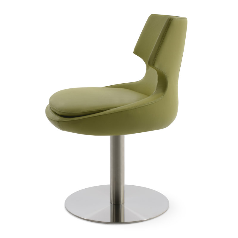 Table ronde Patara, Chrome chrome, Vert