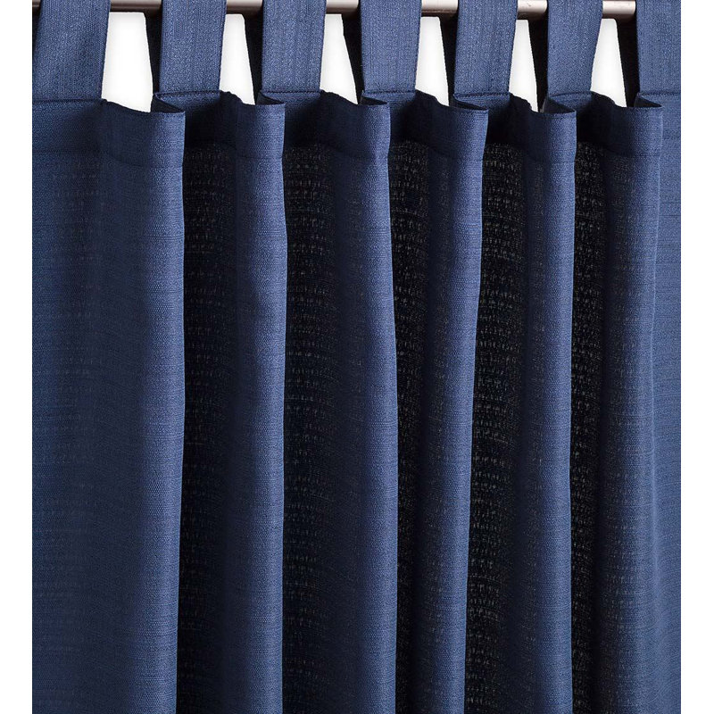 Semi Sheer Curtain, 54" W x 108" L, Navy Blue