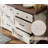 2 Piece Office Set, 56" Executive Writing Desk & 6 Drawer Dresser, Antique White