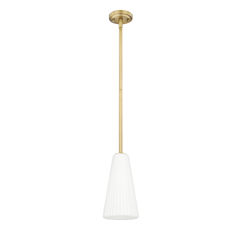 Luminaire suspendu moderne 1 lumière Tomy, H 58,75 po x l 7,25 po x P 7,25 po, Or