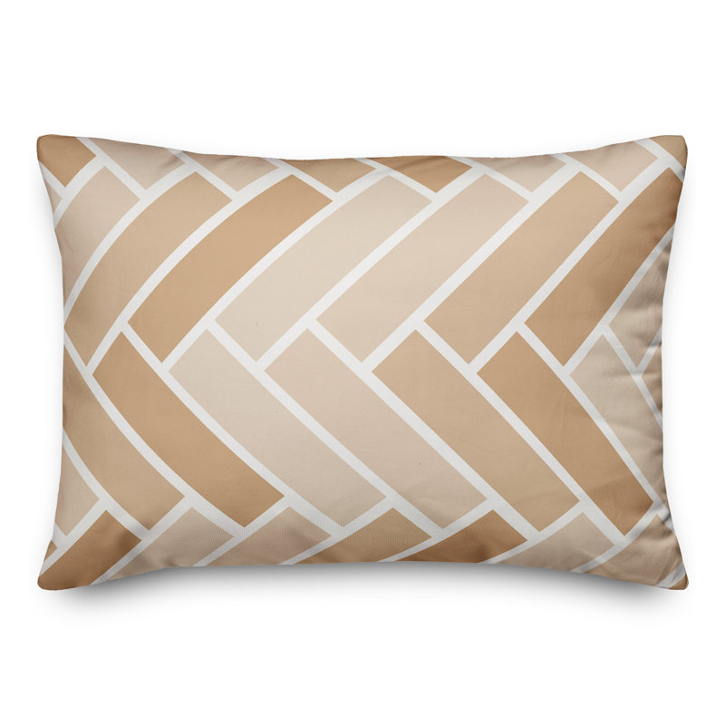  Housse et insert de coussin d'extérieur pour l'extérieur, Brun clair, Géométrique 2