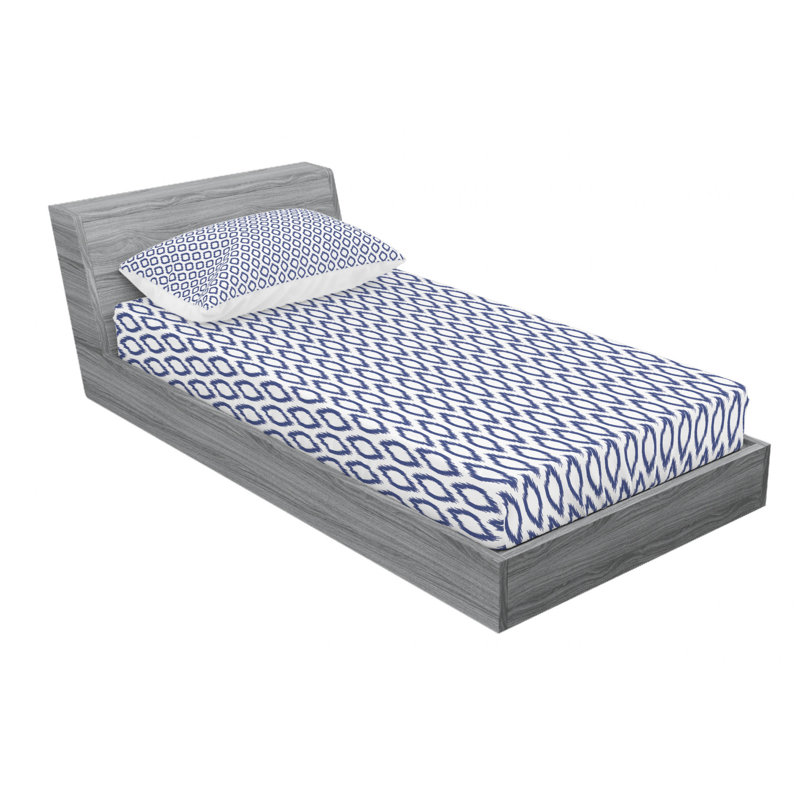 Microfiber Ikat Sheet Set, Twin XL Sheet Set with Fitted Sheet
