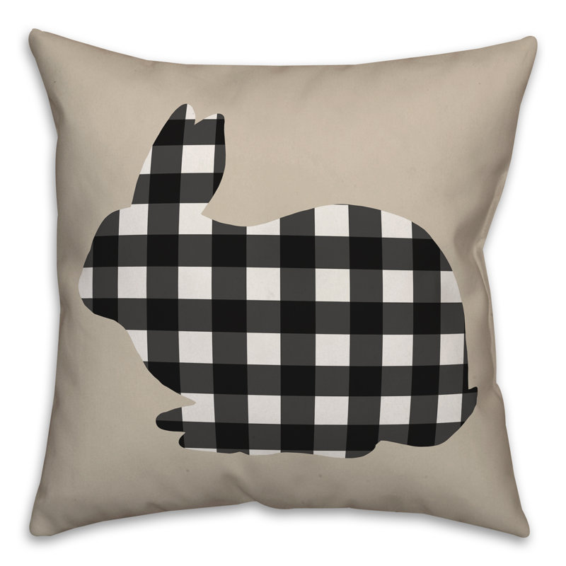 Plaid Throw Pillow, 16" x 16", Polyester/Polyfill