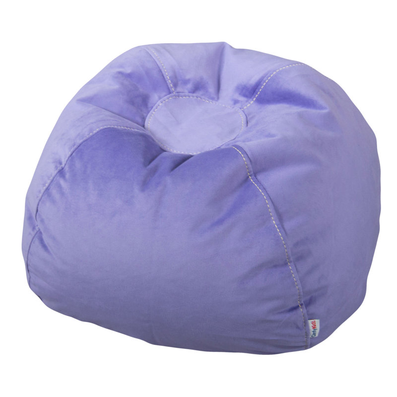 Fauteuil poire standard classique, 15"H x 26"W x 26"D, Thrill Purple Polyester