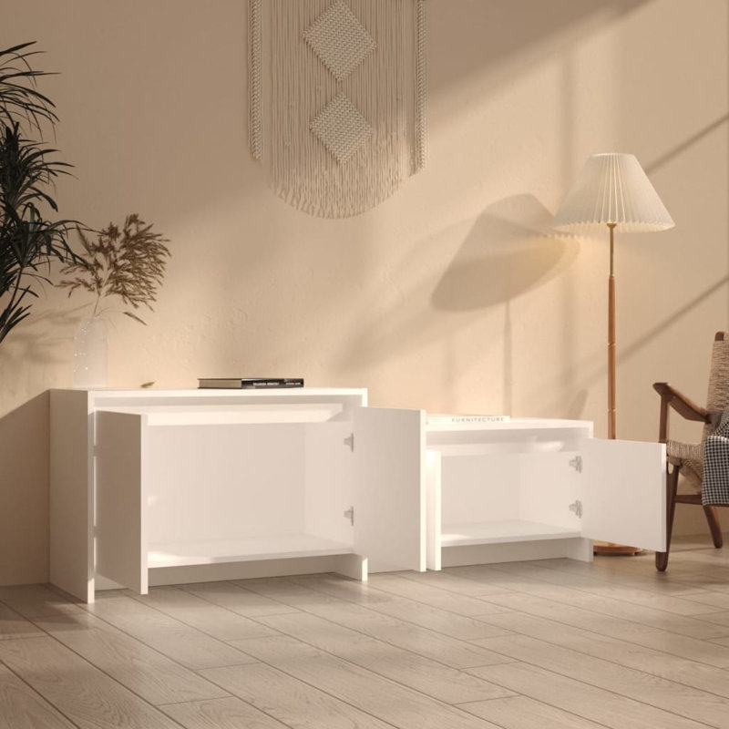 Gaspare Unfinished TV Stand, White, 50''