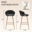 Tabouret de comptoir rembourré avec structure en métal-322211217-322211223