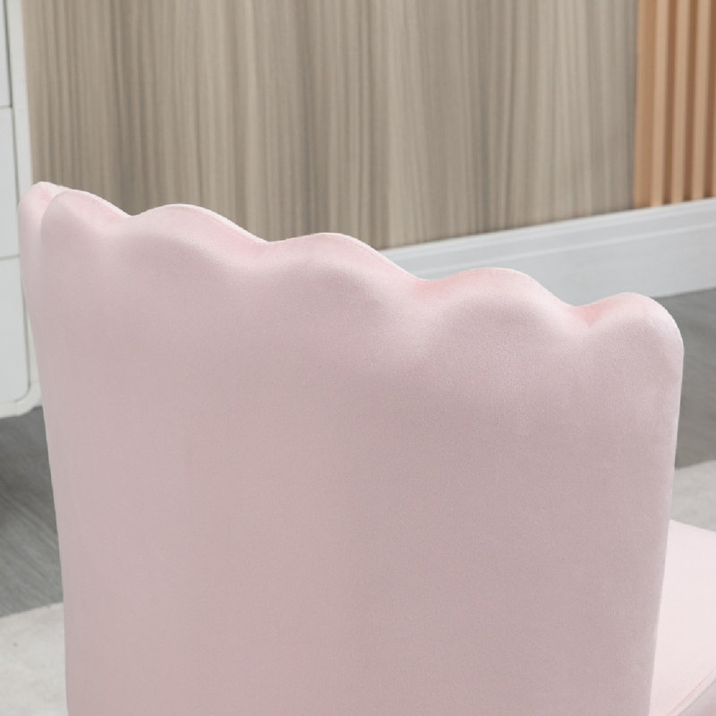 Velvet-Feel Accent Chair -, Pink