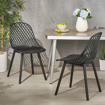 Ensemble de 2 chaises de jardin d'extérieur style campagne moderne